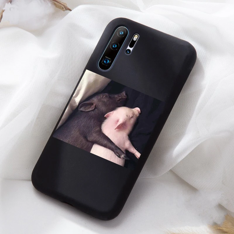 Мягкий матовый чехол из ТПУ с узором для huawei P20 P20Lite P20Pro Honor10, чехол с мультяшным сердечком, задняя крышка для Huwei Honor 20 P30Lite
