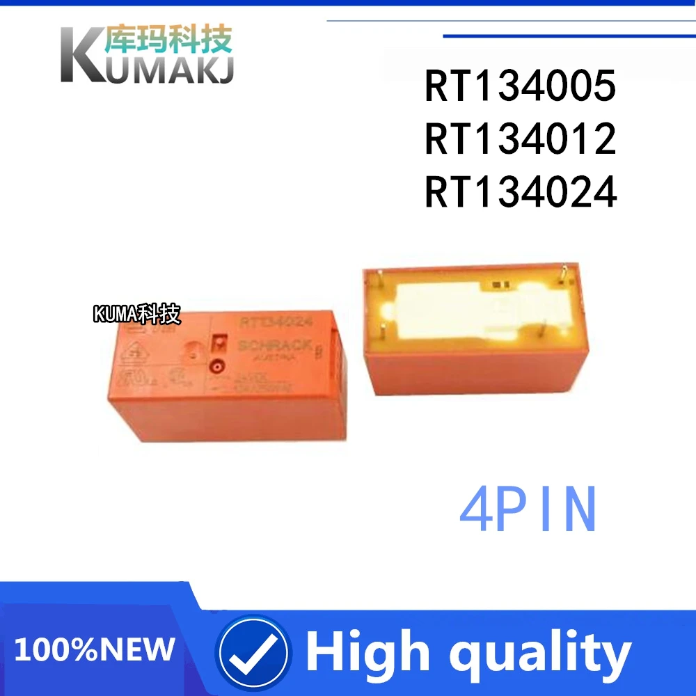 Реле RT134005 5VDC RT134012 12VDC RT134024 24VDC 12A 4PIN набор нормально открытых реле 100% оригинал 2