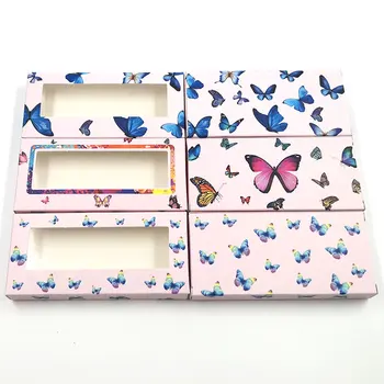 

NEW 100 pcs 25mm lashes Packing box for eyelash package paper box color carton Eyelashes DIY flash packing box