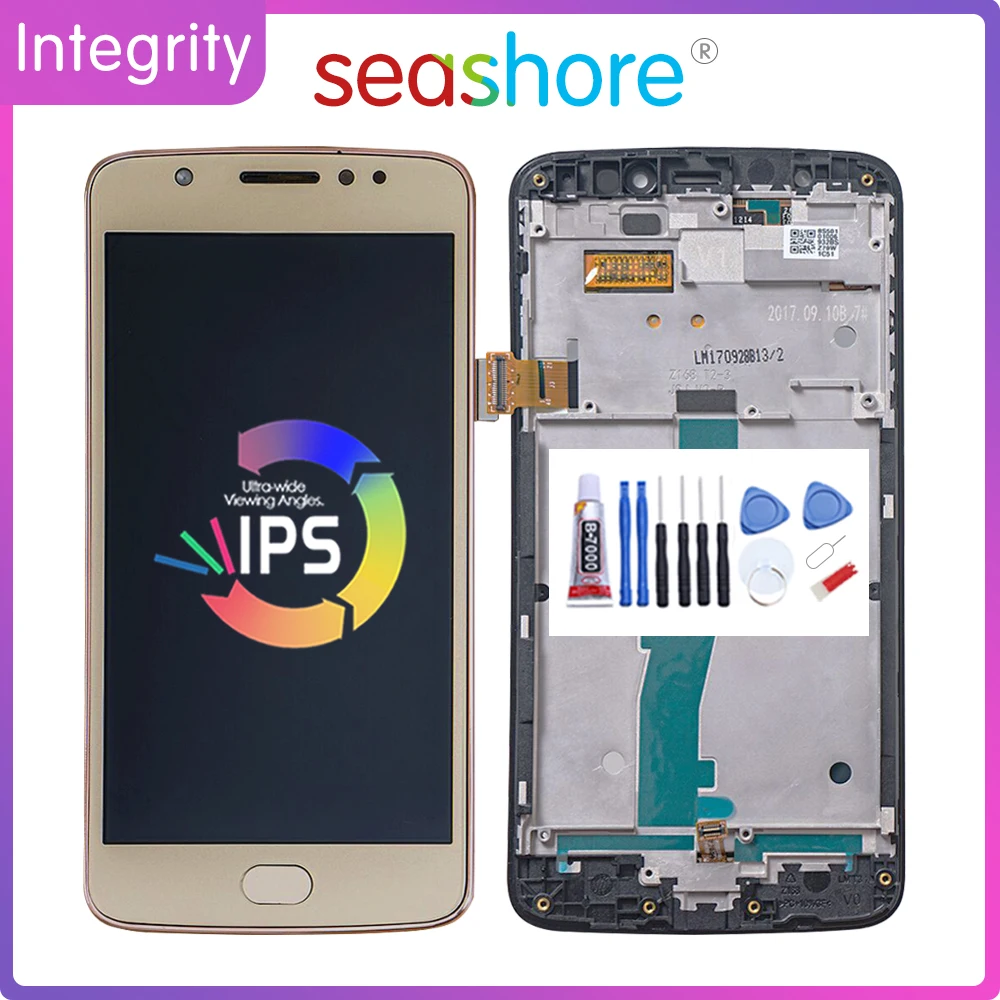 ЖК дисплей 5 0 дюйма для Motorola Moto E4 сенсорный экран с дигитайзером в сборе MOTO рамкой