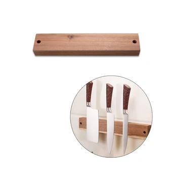 

Powerful Wooden Magnetic Knife Holder Wall Mount Multi Purpose Knife Dock Kitchen Utensil Easy Storage Cooking Implement Tools
