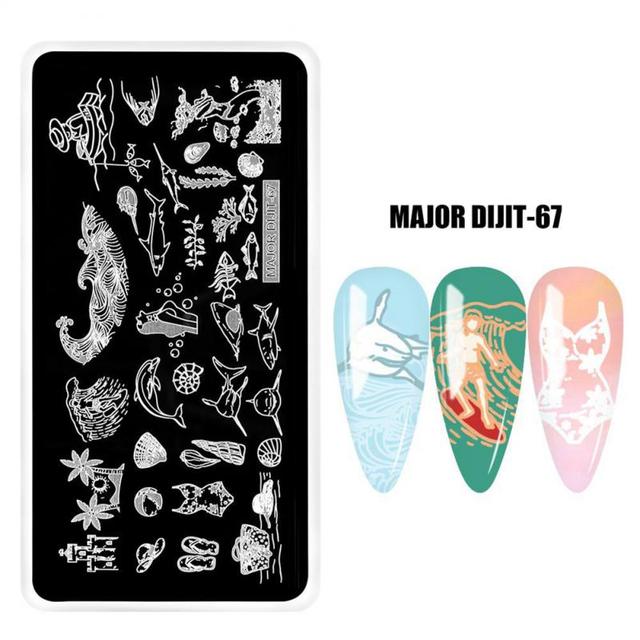 irregular shape Nail Stamping Plates Skull Template Dot Point Image Printing Stencil Nail print template Manicuring Tool