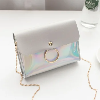 

Laser Crossbody Bag for Women Chain Mini Shoulder Bag Circle Small Messenger Bag Womens Handbags and Purses Evening Clutch Bags