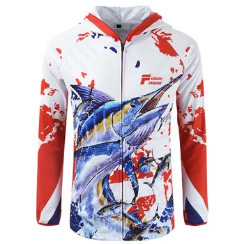 Sun Protection Fishing Clothing Shirt Hooded UPF50+ – Tackle King