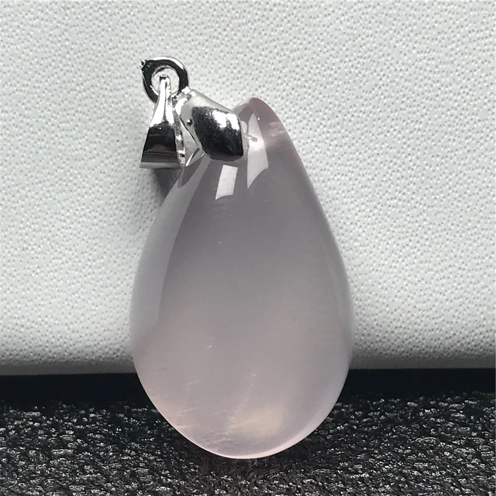 Подвеска женская из натурального розового кварца ожерелье с Мозамбикским