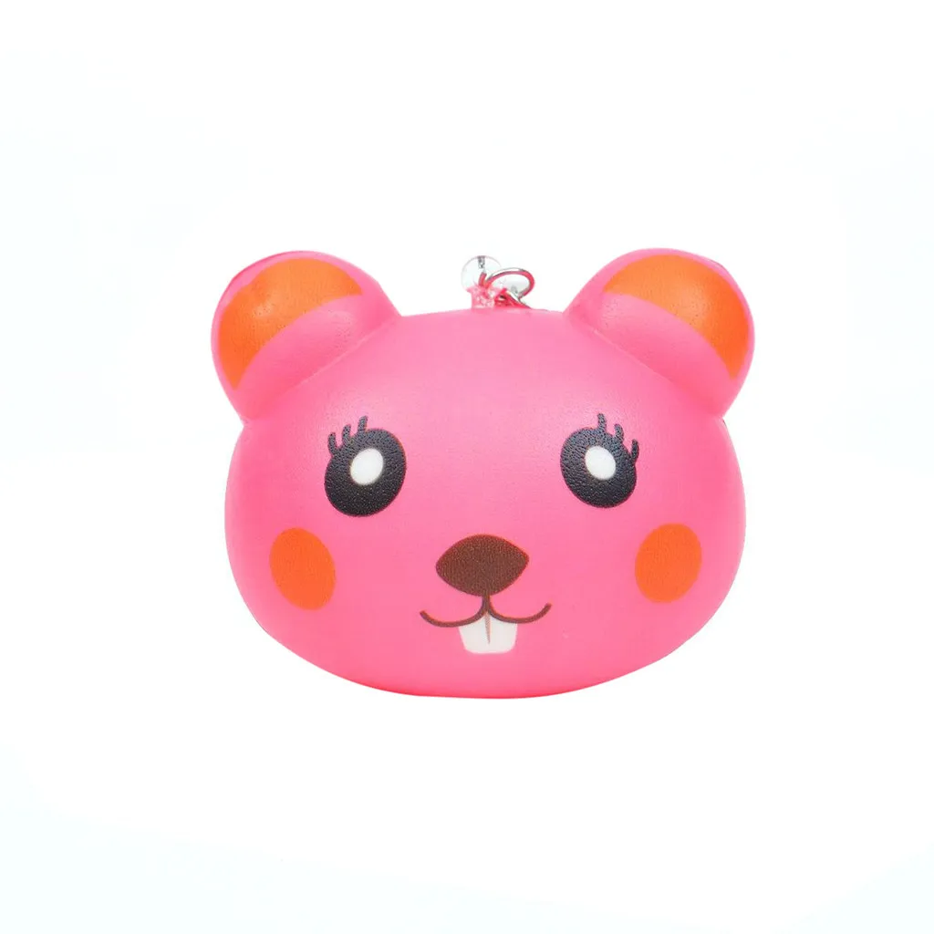 Mini Adorable Bear Slow Rising Kids Fun Toy Stress Reliever Gift Backpack Accessories Decorations lanyard keychain gadgets #A