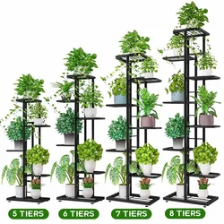 5/6/7/8 camadas de ferro flor estande vasos bandeja planta prateleiras plantador exibição rack armazenamento titular prateleira casa varanda jardim decoração