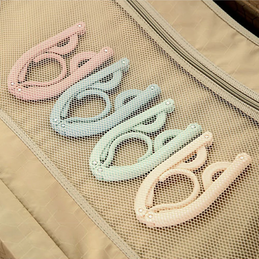 10 PCS Folding Hangers Portable Outdoor Non-slip Hanger Portable Travel Cloth Hanger Clothespin Towel Sock Storage Organizer