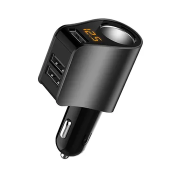 

Multifunction Intelligent 3 USB and Cigarette lighter Car Power Charger Cigarette Lighter Adapter Splitter Plug Car Charger