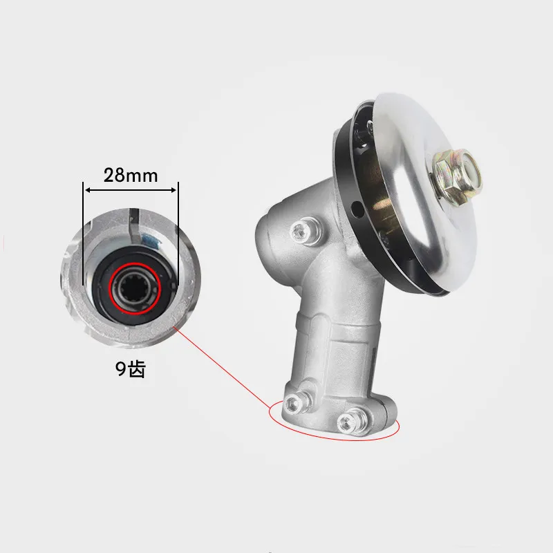 26/28 мм Диаметр триммер Шестерни коробка кусторез Замена Шестерни головка Шестерни-редуктор насадки сад Мощность набор инструментов - Цвет: single 28mm 9teeth