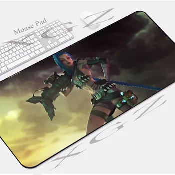 

XGZ Anime Blue Hair Sexy Girl Large Computer Table Mat Beautiful Black Lock-edge Custom Mouse Pad Speed Natural Rubber Slip Xxl