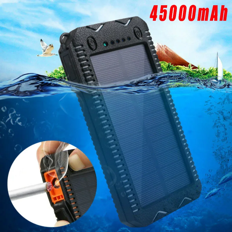 New Type Solar Power Bank with Large Capacity 45000 MAh Outdoor Emergency Fast Charging Power