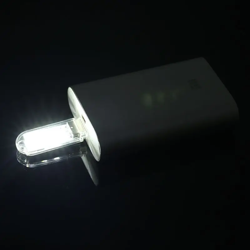 New Portable Keychain USB Power 3 LED White Night Light U Disk Shape Lamp Cover