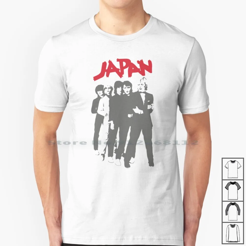 Maglietta Giapponese 100% Cotone Giappone Giappone Fascia David Sylvian Steve Jansen Richard Mick Karn Rob Dean Sesso Adolescente Oscuro