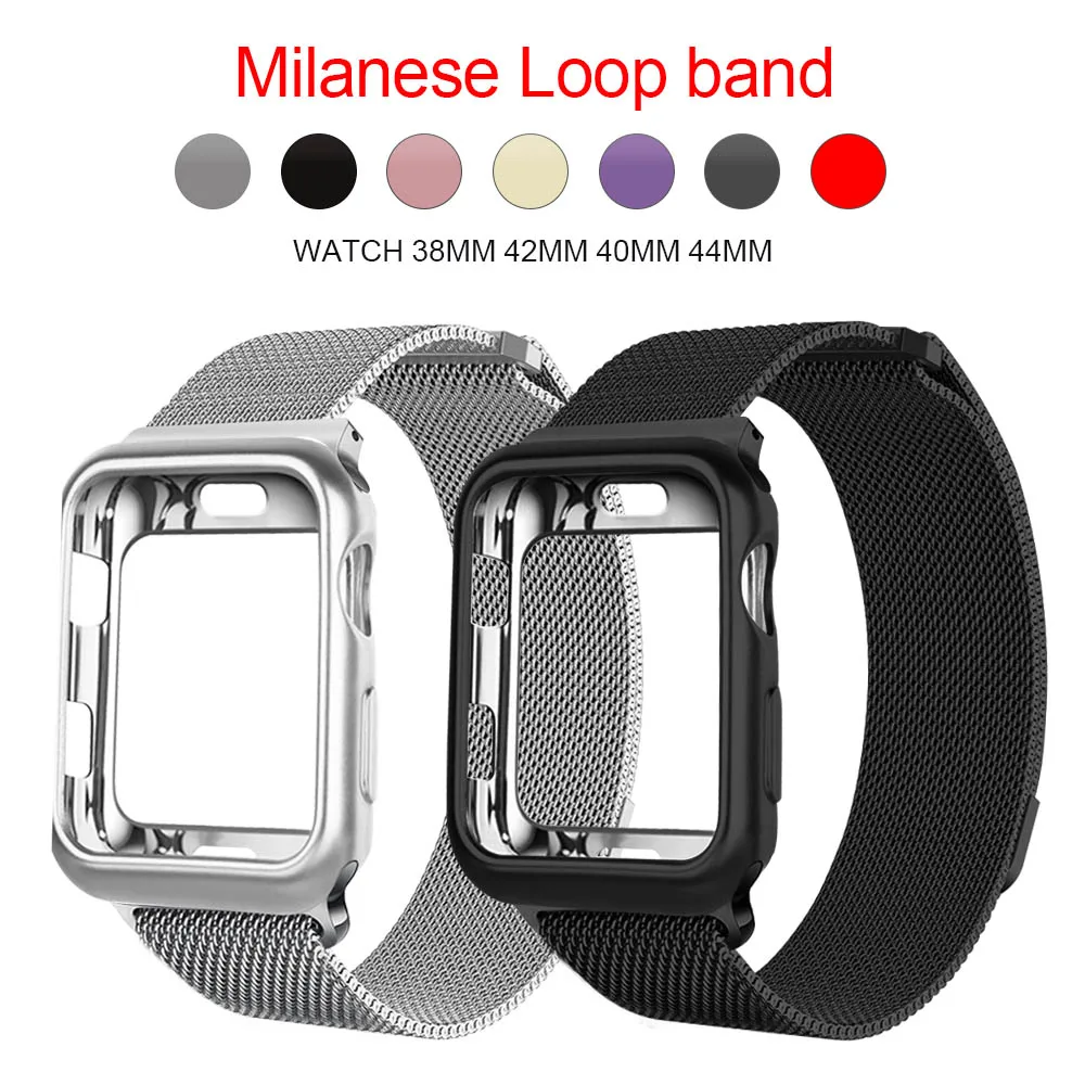 Миланский Браслет из нержавеющей стали для часов Apple Watch серии 1/2/3 42 мм 38 с