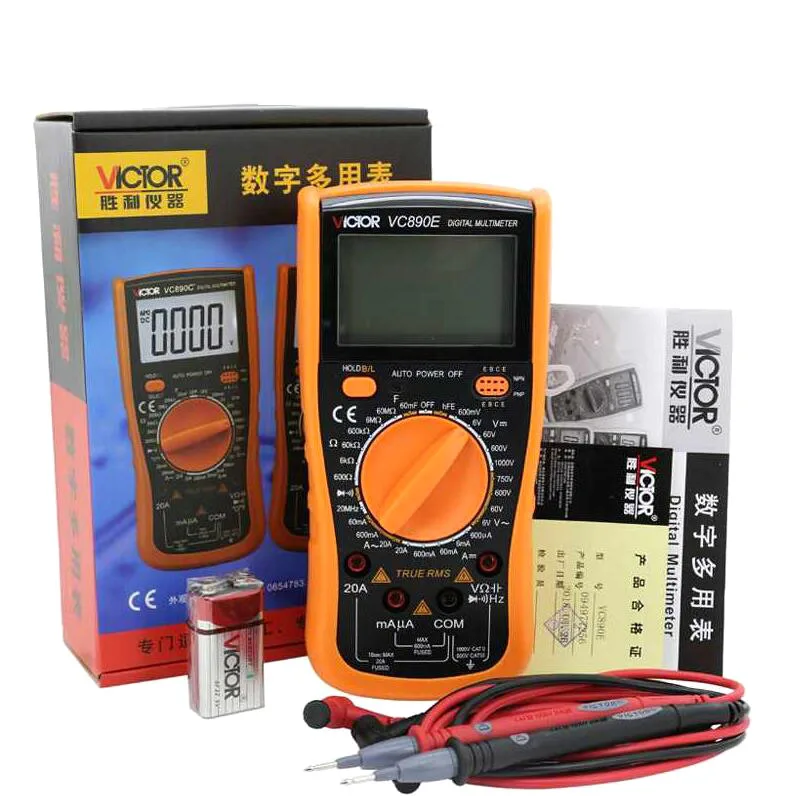 Цифровой Мультиметр VICTOR VC890D VC890C + VC890E, Тестер Емкости.