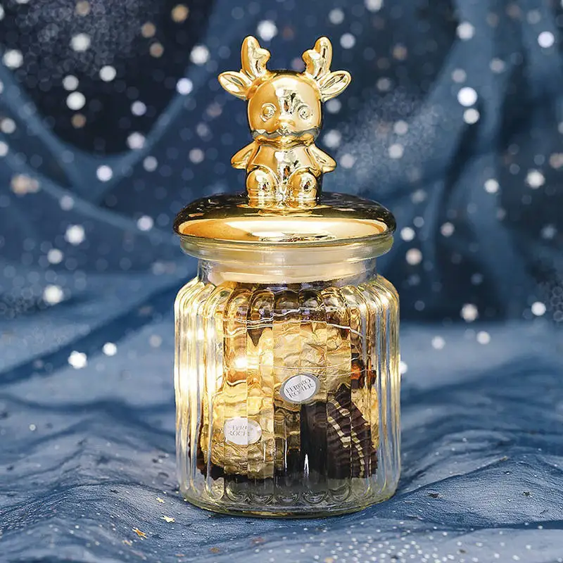 Стекло бутылка Мёд горшок уплотнение деликатес Свадебная конфетная коробка для хранения в европейском стиле вечерние украшения банка для сахара танки Caddy Pronghorn кухня