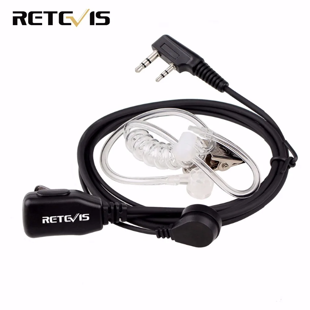 Портативная рация Retevis PTT MIC гарнитура с наушниками для KENWOOD BAOFENG портативная