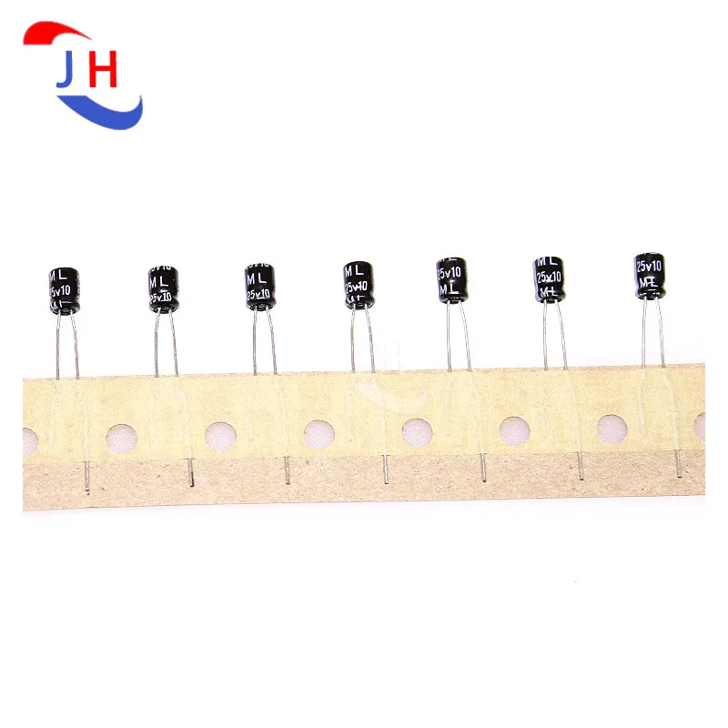 

Алюминиевый электролитический конденсатор 25 в 10 мкФ 4*5 мл, 105 градусов, маленький объем 2,5 мм, шаг 25 в 10 мкФ, 50 шт.