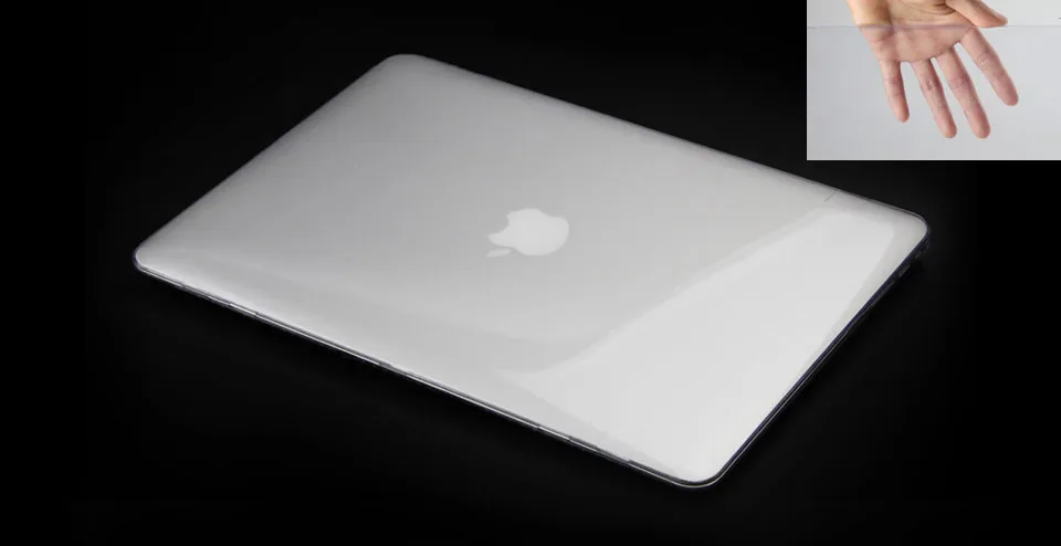 Crystal Transparent Для Apple macbook Air Pro retina 11 12 13 15 для Mac book 13,3 дюймов с сенсорной панелью+ прозрачная накладка на клавиатуру - Цвет: Crystal Transparent