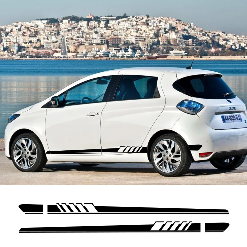 2 шт. автомобильные боковые наклейки для Renault Megane Scenic Dacia Duster Sandero Logan Clio Laguna Captur Fluence