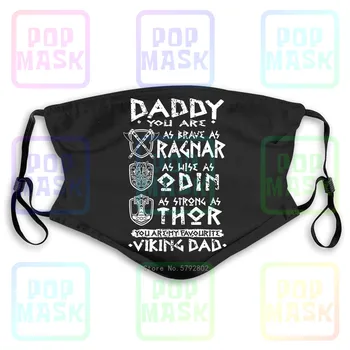 

Dust Mask with Filter Viking Dad Ragnar Thor Odin Fathers Day Gift For Dad Washable Reusable Mask