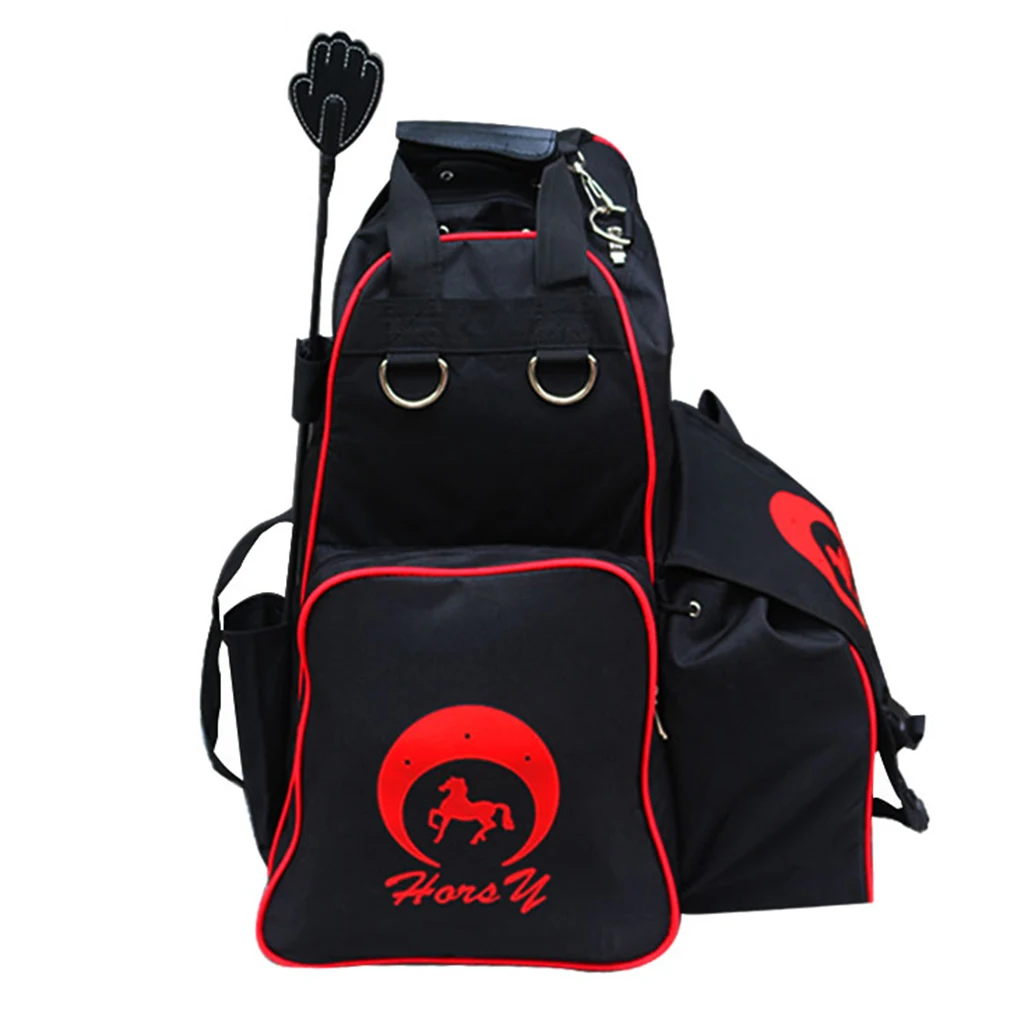 Professional Horse Riding Boots Carry Bag Oxford Equestrian Equipment Backpack with Helmet Compartment