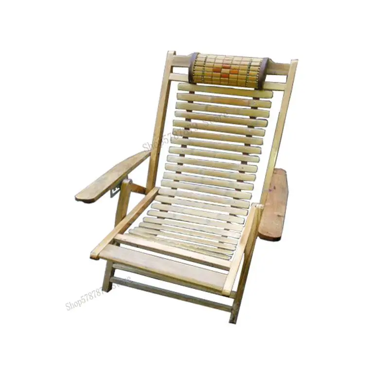 Bamboo lounge chair cool bed summer leisure elderly lazy satisfied outdoor bamboo lunch break backrest folding |
