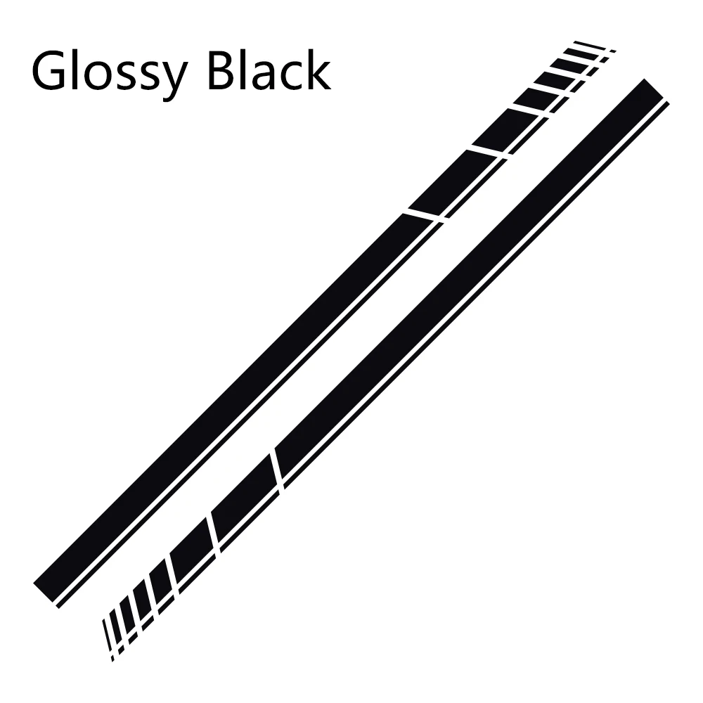 Glossy Black 2 шт. автомобильные боковые полосы наклейки виниловая пленка авто Спорт Стайлинг наклейка для Audi A3 A4 A5 A6 A7 Q3 Q5 B6 DIY автомобильные принадлежности для тюнинга - Название цвета: Glossy Black