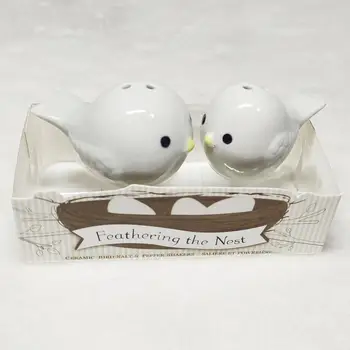 

5sets/lot wedding favor and gifts Feathering the nest ceramic bird salt and pepper shakers