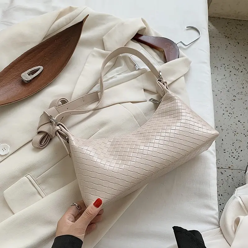 Solid Color Women PU Leather Hobo Shoulder Bags Elegant Armpit Sling Handbags Simple Messenger | Багаж и сумки