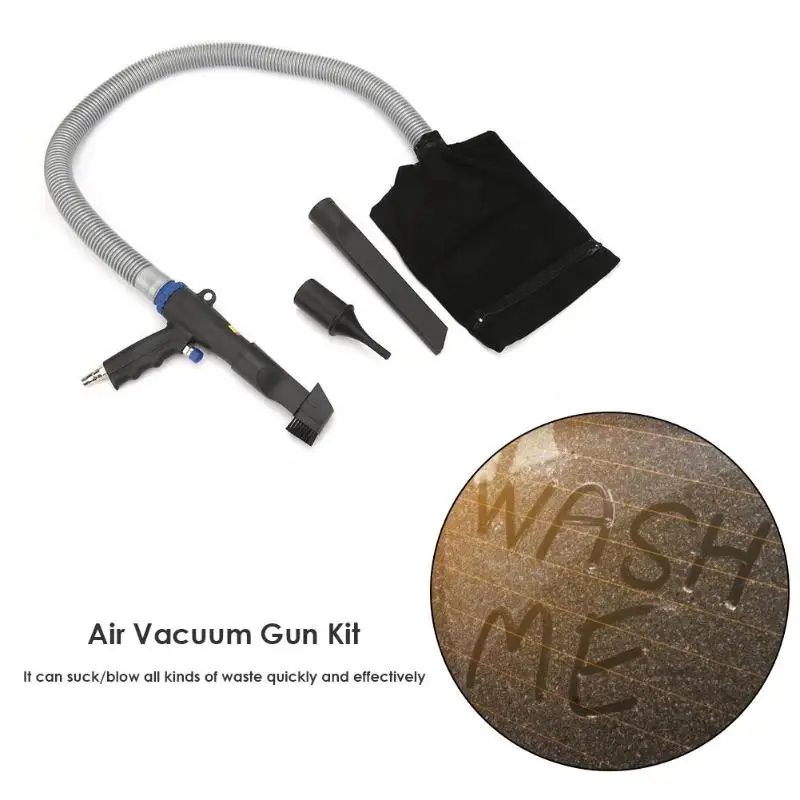

Air Vacuum Gun Pneumatic Vacuum Cleaner Blow Suction Gun Kit Dust Absorber