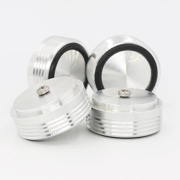 

4PCS 29*15mm Silver Aluminum Speaker Radio Computer Recorder Amplifier Feet Pad