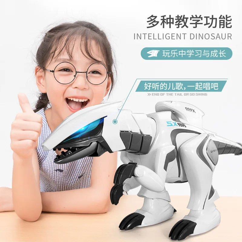 

Morio Carlo Smart Dinosaur Remote Control Learning CHILDREN'S Toy Electric Model Walk T-Rex Intelligent Robot