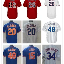 Все сшитые мужские плеер Miguel Sano 22 Max Kepler 26 Pete Alonso 20 Jacob deGrom 48 Noah Syndergaard 34 tebow 15 майки