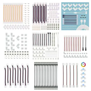 

Light Strip RGB 3528 5050 4Pin LED Light Strip Connector Kit PCB Ribbon Cable PCB Clip Adapter, Provides Most Parts for DIY