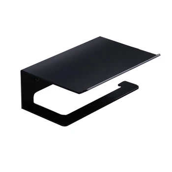

Storage Wall Mount Roll Aluminum Bathroom Home Tissue Rack Paper Holder Practical Multifunctional Mobile Phone Shelf Decoration