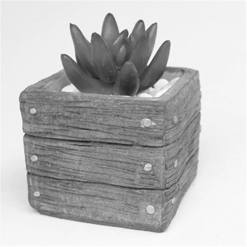 

Box Pot Making Cement Mould for Home Garden Decoration DIY Creative 3D Concrete Silicone Pot Mold