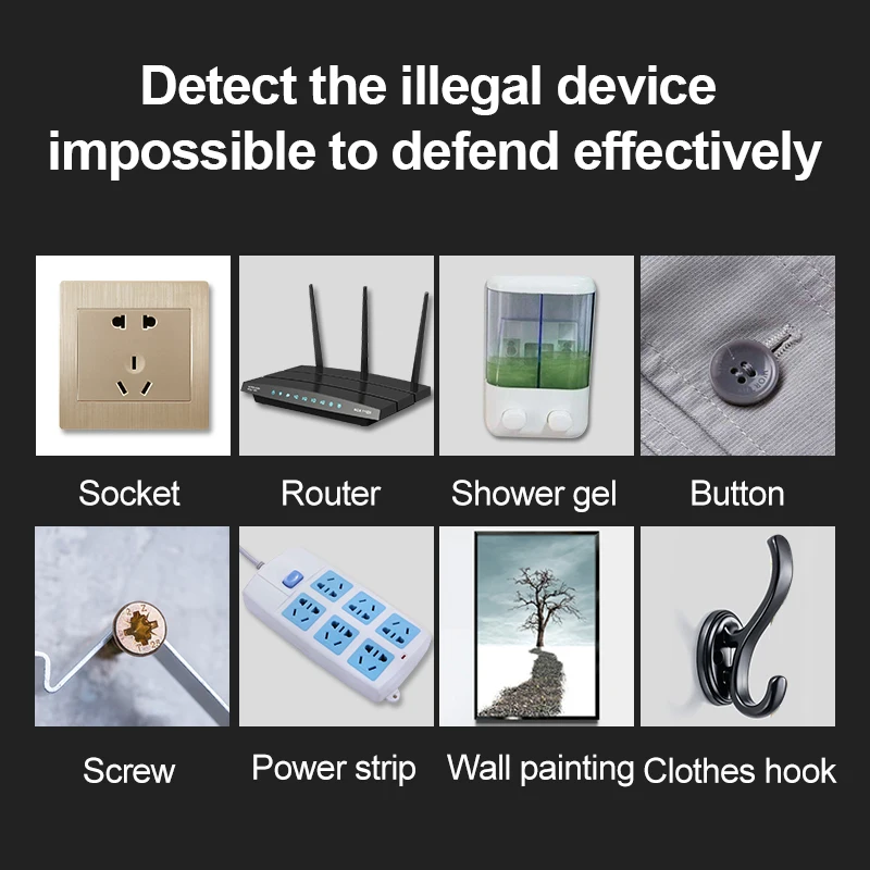 Hidden Camera Spy Bug Detector Anti Spy Things Mini Wifi Wireless Signal Cam SM GPS Tracker Wiretap Finder Anti-sneak Shooting Hidden Camera Detector Infrared Camera Detector Camera Detector Signal Detector