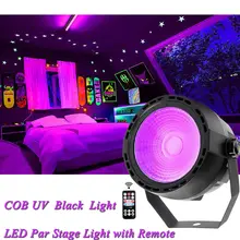 

U‘King UV PAR Light COB LED DJ Stage Effect Lighting Blacklight with Remote 7 CH DMX Sound Activated for Disco KTV Party Wedding