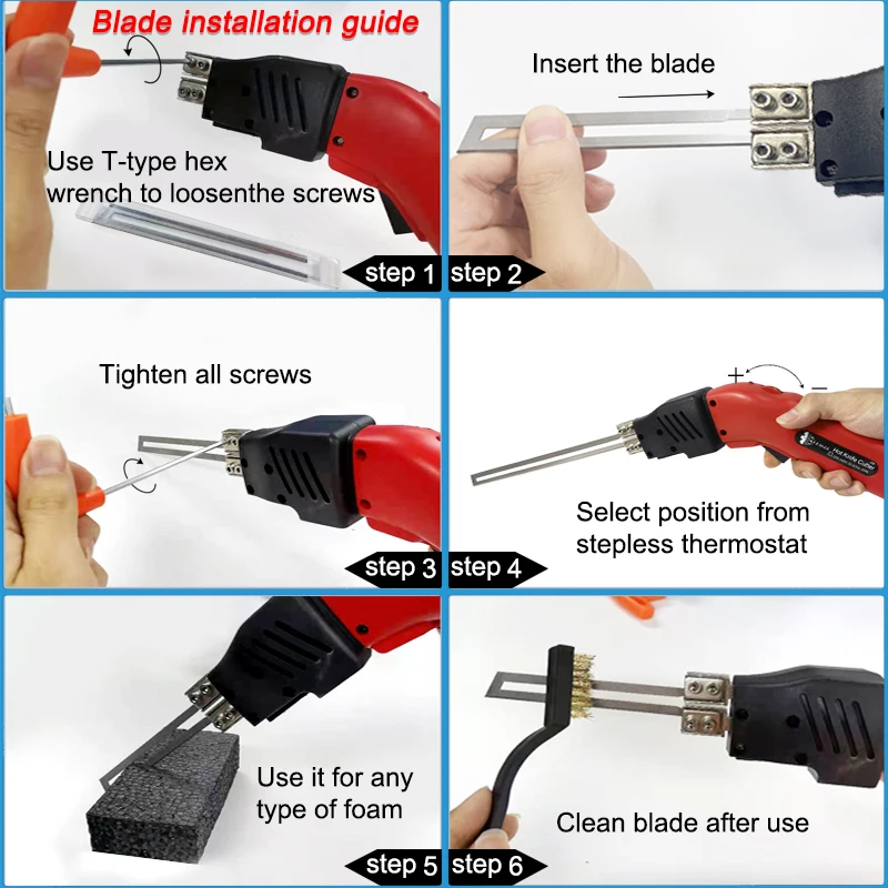 Electric Foam Cutter Polystyrene Styrofoam Knife Hot Wire Foam Cutting Knife Portable Styrofoam Cutting Tools Styrofoam Cutting 4