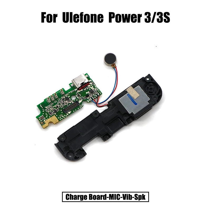 Для Ulefone power 3/3S плата с зарядным портом USB доска вибратор громкий динамик Ремонт Запасные аксессуары - Цвет: Charge Board-Vib-Spk