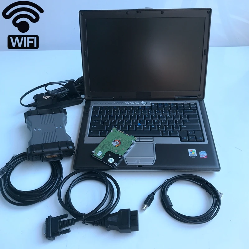 Best Price MB star c6 SD C6 Used laptop D630 4G HDD 2019.12v DoIP Diagnosis wifi Multiplexer with Software V12/2019 mb star diagnosis tool