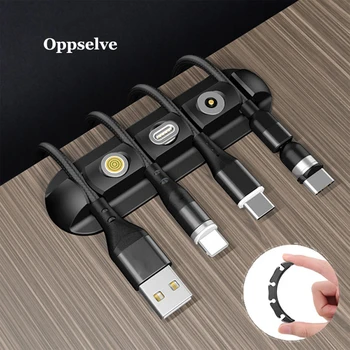 

Cable Holder Silicone Cable Organizer Magnetic Plug Box Flexible USB Winder Management Clips Holder For Mouse Keyboard Earphones
