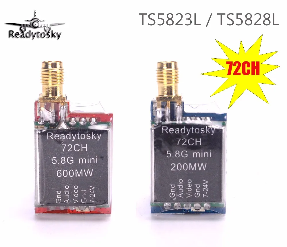 

NEW Upgrated TS5823L 200mW / TS5828L 600mW 5.8G 72CH Mini Wireless AV Audio Transmitter Module for RC Quadcopter Drone