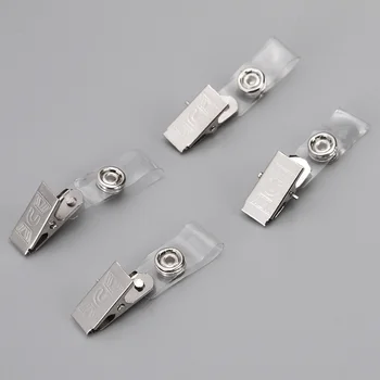 

Nurse Badge Holder Clips Strap Portable Exhibition Clips Office Clip with clear plastic strap