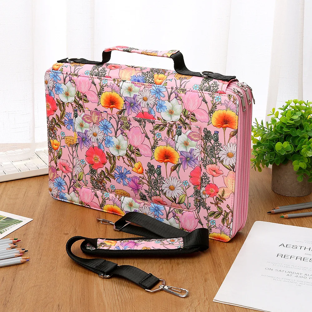 288 Holes Flower Color School Pencil Case Large Capacity Colored Bag Box Multifunction Pencilcase For Art Supplies Gift | Канцтовары для