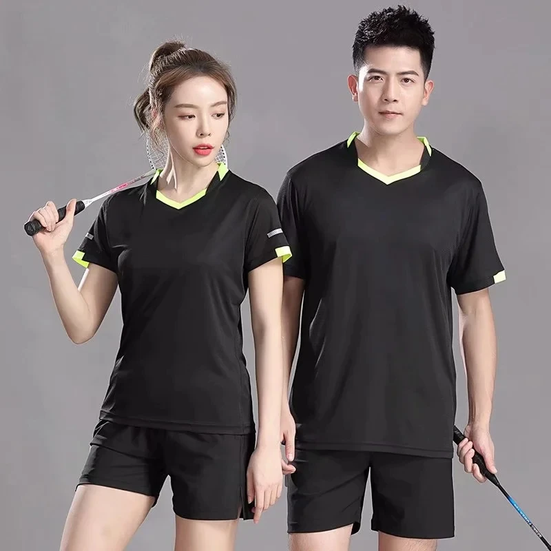 Korean Men women short sleeve Breathable Badminton shirts Tennis Quick Dry Running Sport Short Sleeve Fitness Training T Shirts short sleeve t shirt long sleeve t shirt sports clothes