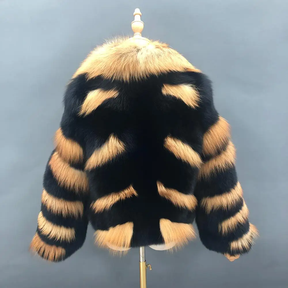 Factory Price Fashion Ladies Real Fox Fur Coat Warm Top Quality Animal Jacket Winter Fancy Short Women | Женская одежда