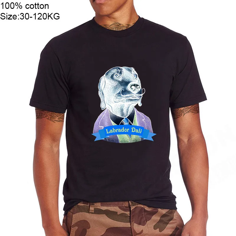Labador Dail dog Labrador Parody Salvador Mens streetwear tshirts 100% cotton Terrier Dog comic t-shirts Dachshund male t shirts |
